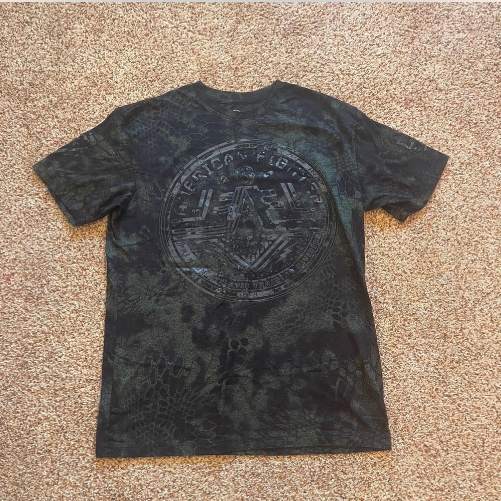 American Fighter Black and Olive Graphic Tee